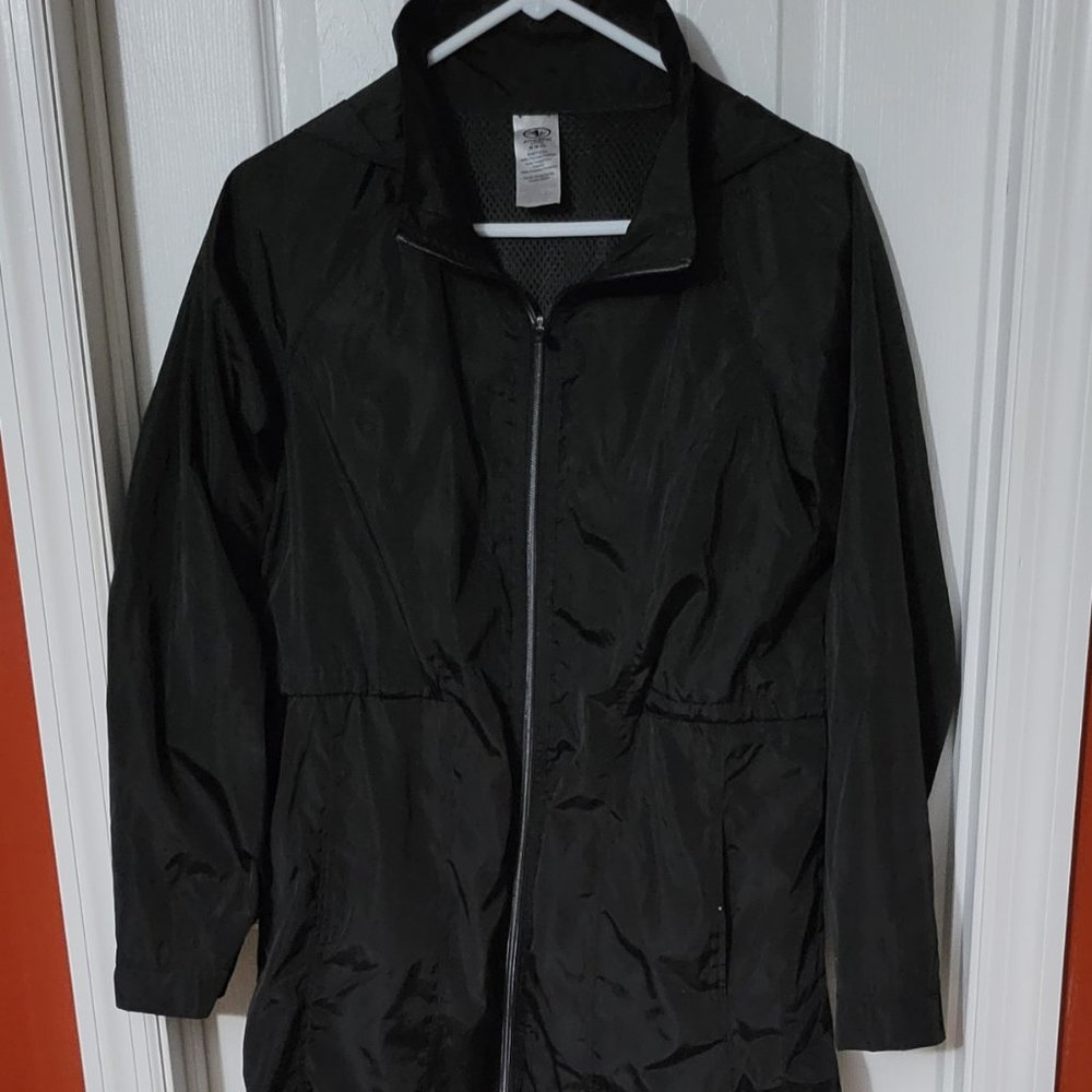 Black Midweight Rain Jacket